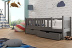 Wooden Single Bed Gucio with Storage