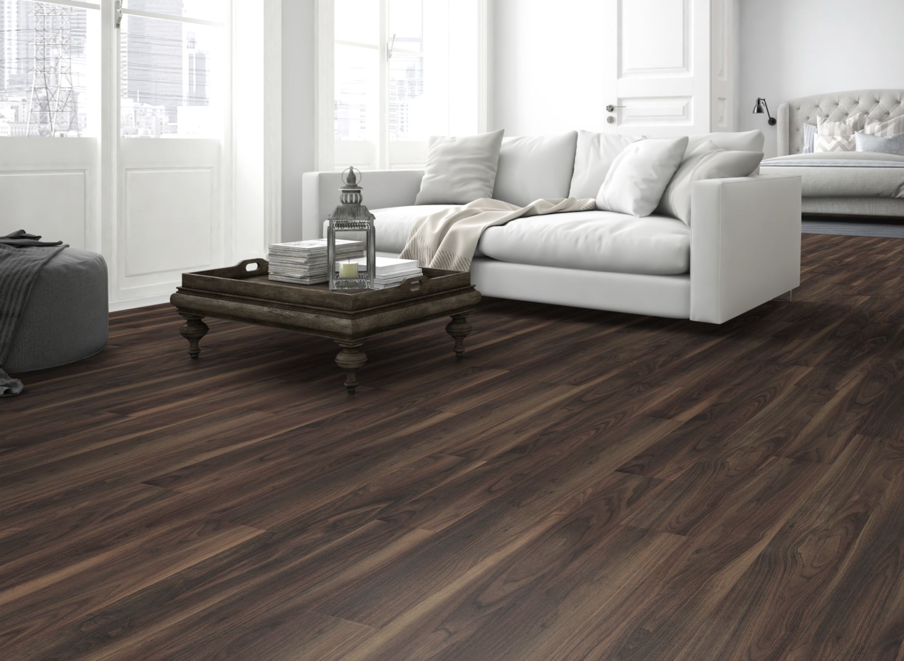 Krono Laminate Eurohome 12mm Flooring Dark Walnut