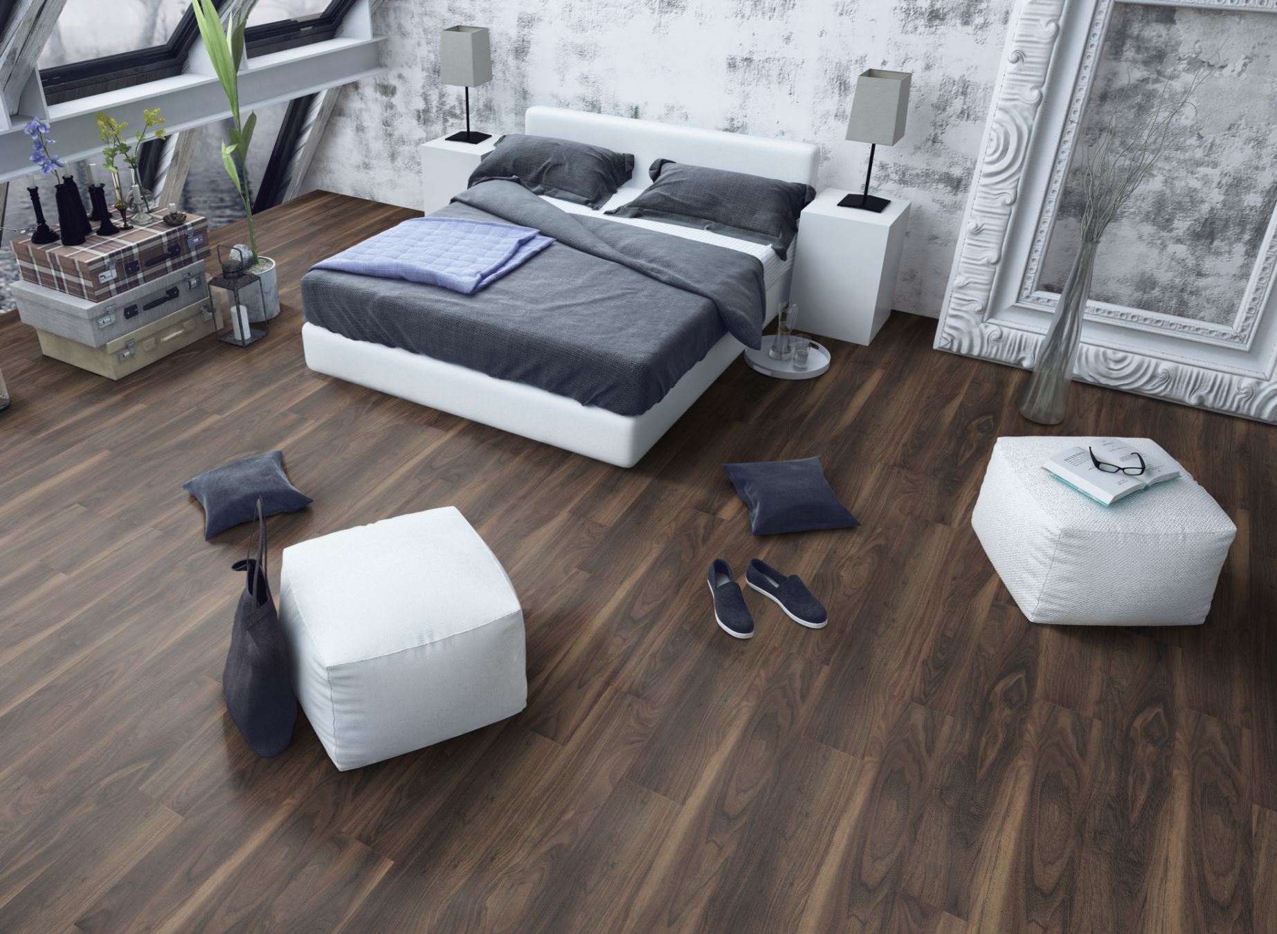 Krono Laminate Eurohome 12mm Flooring Dark Walnut