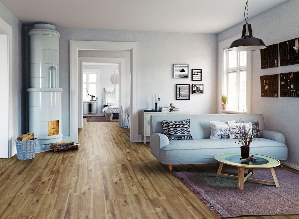 Kaindl Gloss Hickory Bravo 8mm Laminate Flooring With Free Underlay