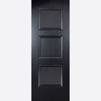 Internal Amsterdam Black Door Panelled 3 Panel