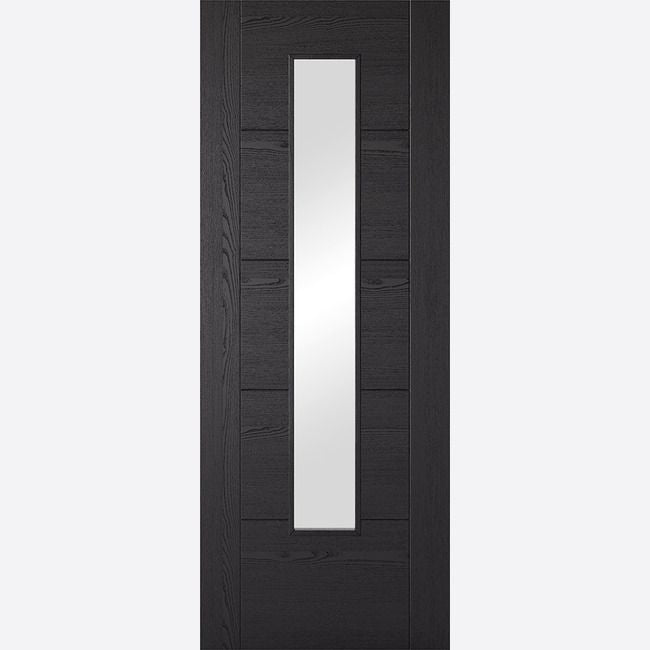 Internal Black Ash Laminated Vancouver Door Glazed 1L