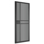 Deanta Internal Black Dalston Tinted Glazed Door Fully Finished Industrial Style