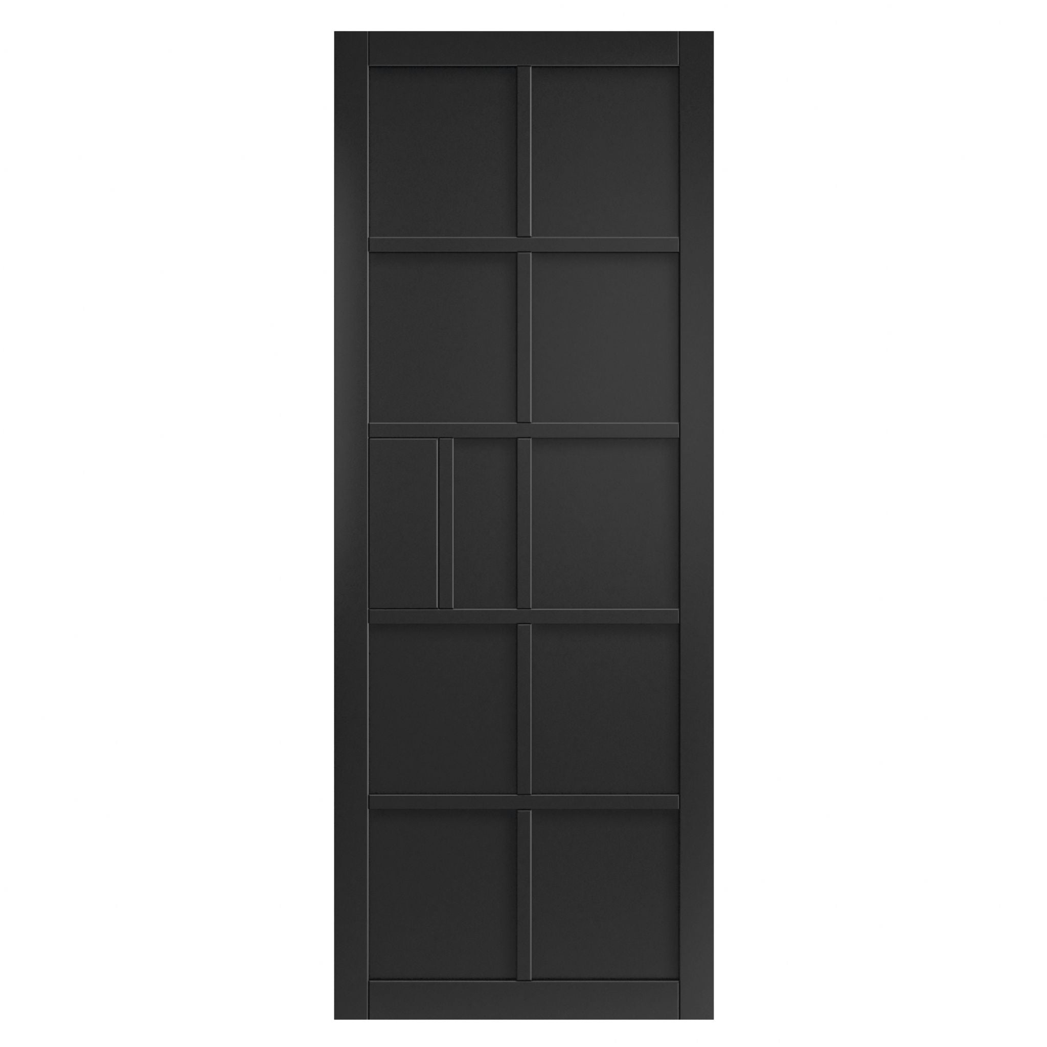 Liberty Internal Black Industrial Plaza 10P Door Pre-Finished
