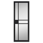 Liberty Internal Black Industrial City Clear Glazed Door