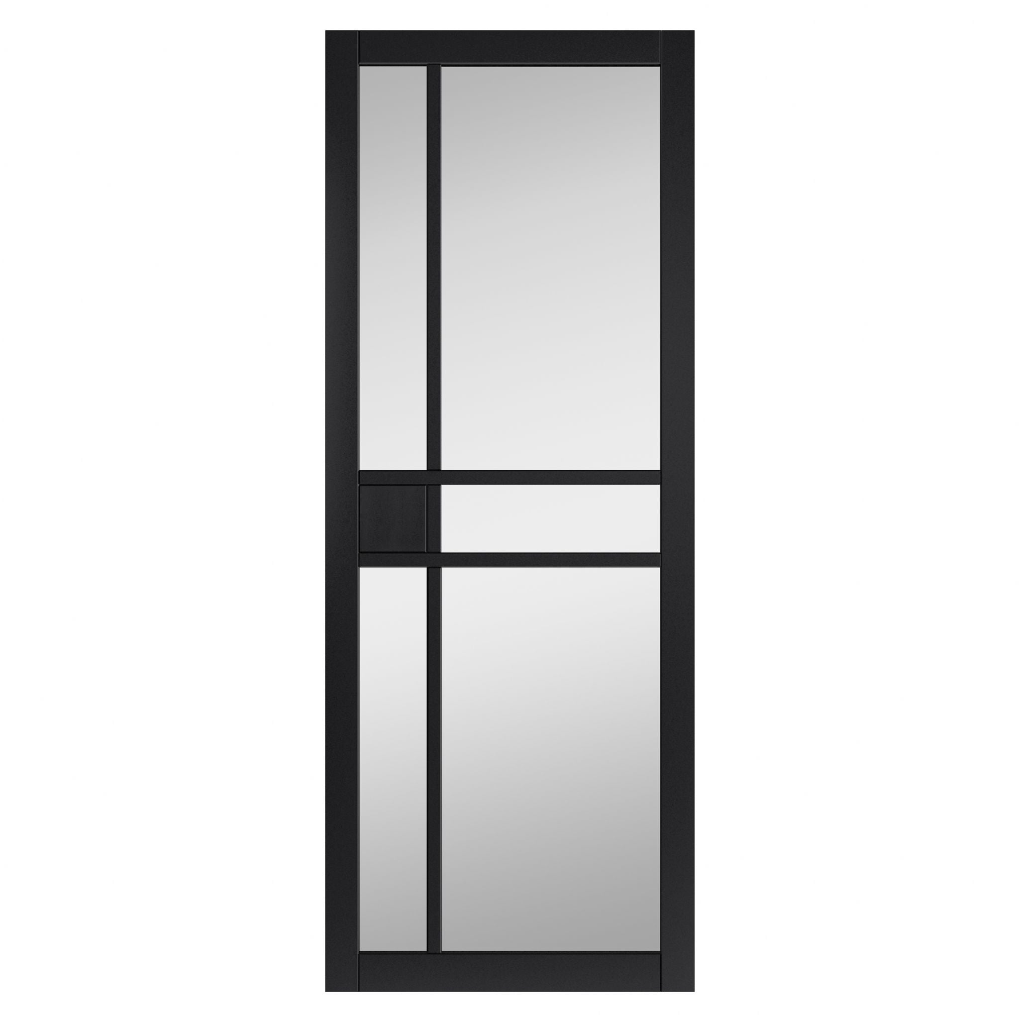 Liberty Internal Black Industrial City Clear Glazed Door