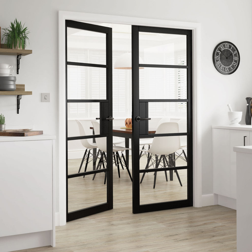 Liberty Internal Black Industrial Metro Clear Glazed Door