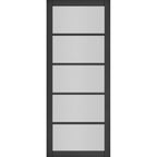 Deanta Internal Black Shoreditch Clear Glazed Door 5 Light Fully Finished