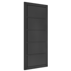 Deanta Internal Black Shoreditch Door 5 Panel Fully Finished Industrial Style