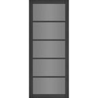 Deanta Internal Black Shoreditch Tinted Glazed Door Fully Finished Industrial Style