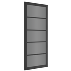 Deanta Internal Black Shoreditch Tinted Glazed Door Fully Finished Industrial Style