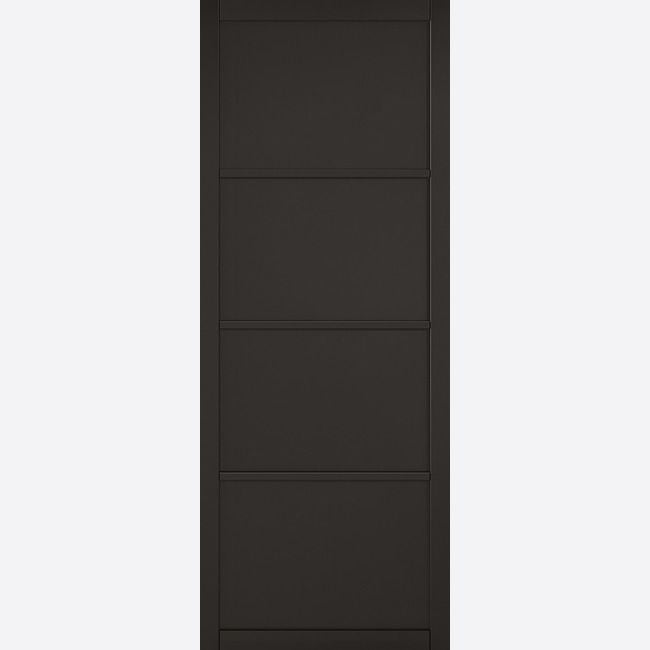 LPD Internal Black Soho 4 Panelled Door Industrial Style