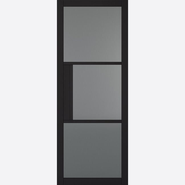 LPD Internal Black Tribeca Glazed Door With Tinted Glass