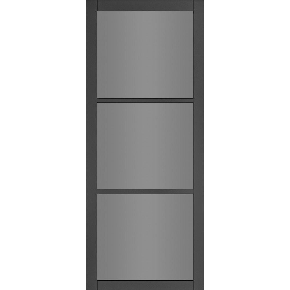 Deanta Internal Black Camden Tinted 3L Glazed Door Fully Finished