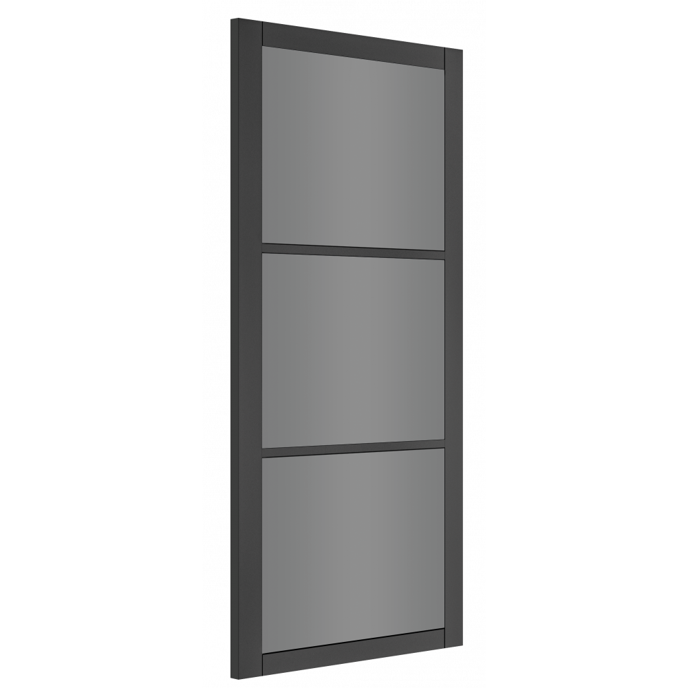 Deanta Internal Black Camden Tinted 3L Glazed Door Fully Finished