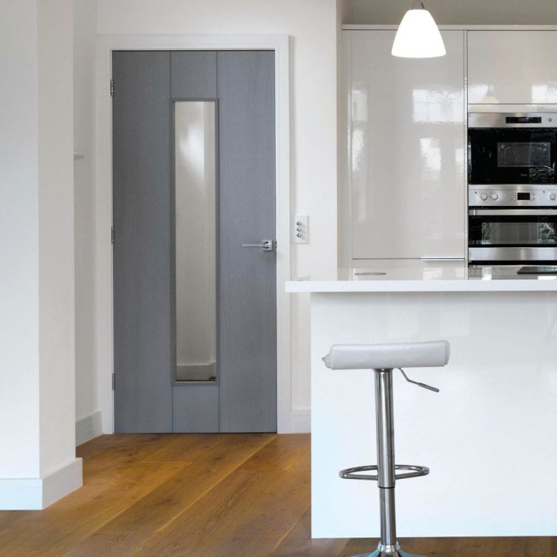 Liberty Internal Ardosia Grey Clear Glazed Door Pre-Finished