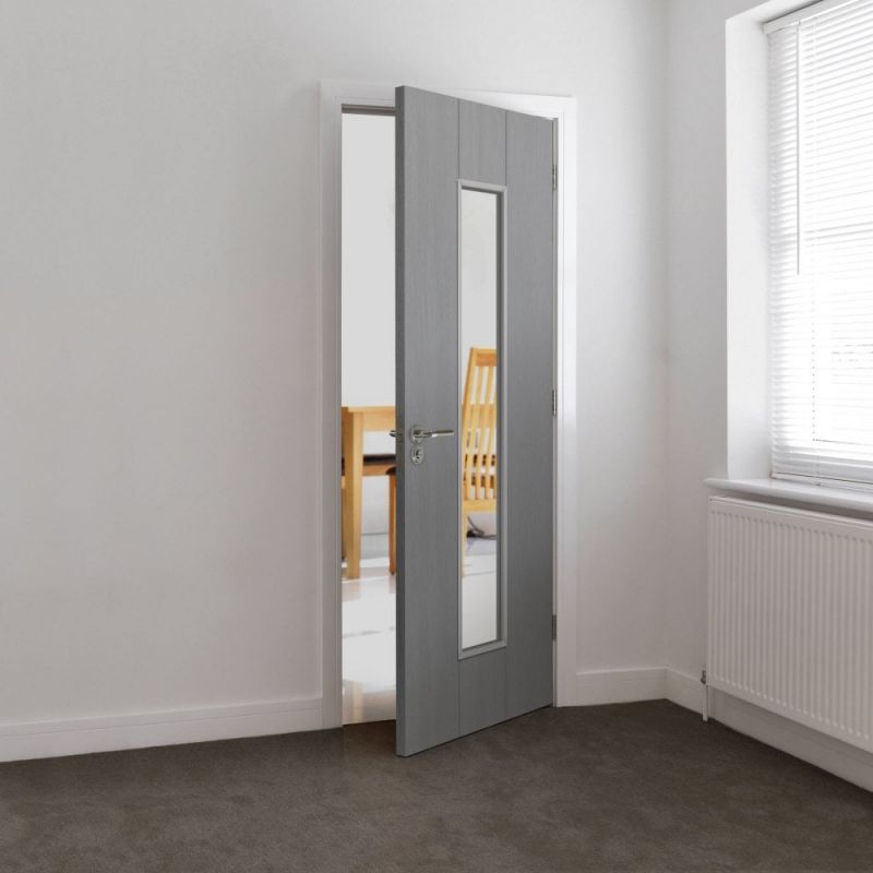 Liberty Internal Ardosia Grey Clear Glazed Door Pre-Finished