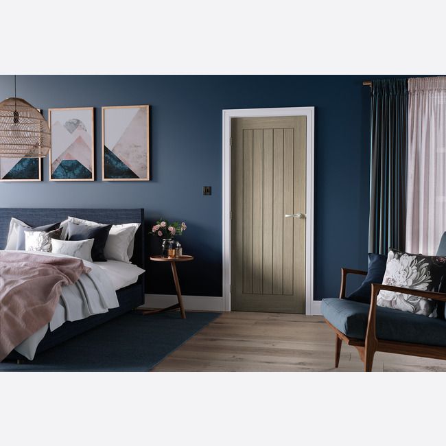 Internal Light Grey Belize Fire Door Pre Finished