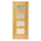 Liberty Internal Oak Blenheim Clear Glazed Fire Door Prefinished