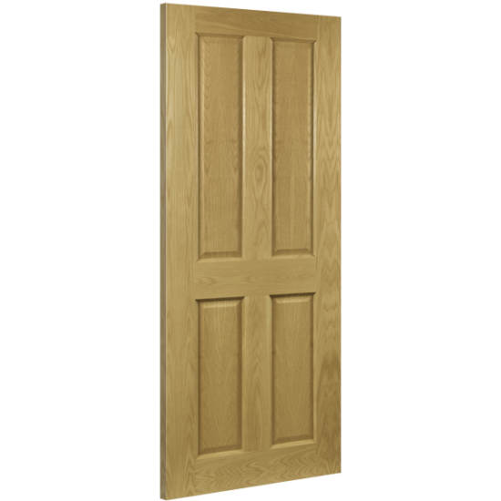 Deanta Internal Oak Bury 4 Panel Door Fully Finished