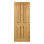 Deanta Internal Oak Bury 4 Panel Fire Rated Door FD30 Fully Finished