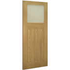 Deanta Internal Oak Cambridge Glazed Door With Frosted Glass