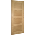 Internal Oak Coventry Shaker 4 Panel Fire Door FD30
