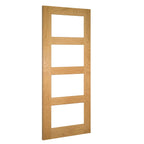 Deanta Internal Oak Coventry Shaker Glazed Door With Clear Glass