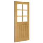 Deanta Internal Oak Ely 6L Clear Glazed Door Cottage Style Fully Finished
