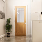 Deanta Internal Oak Ely 1L Glazed Door With Clear Glass