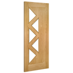 Deanta Internal Oak Ely Glazed 5L Door Pre-Finished