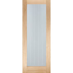 Internal Prefinished Oak Mexicano Pattern 10 Glazed Fire Door