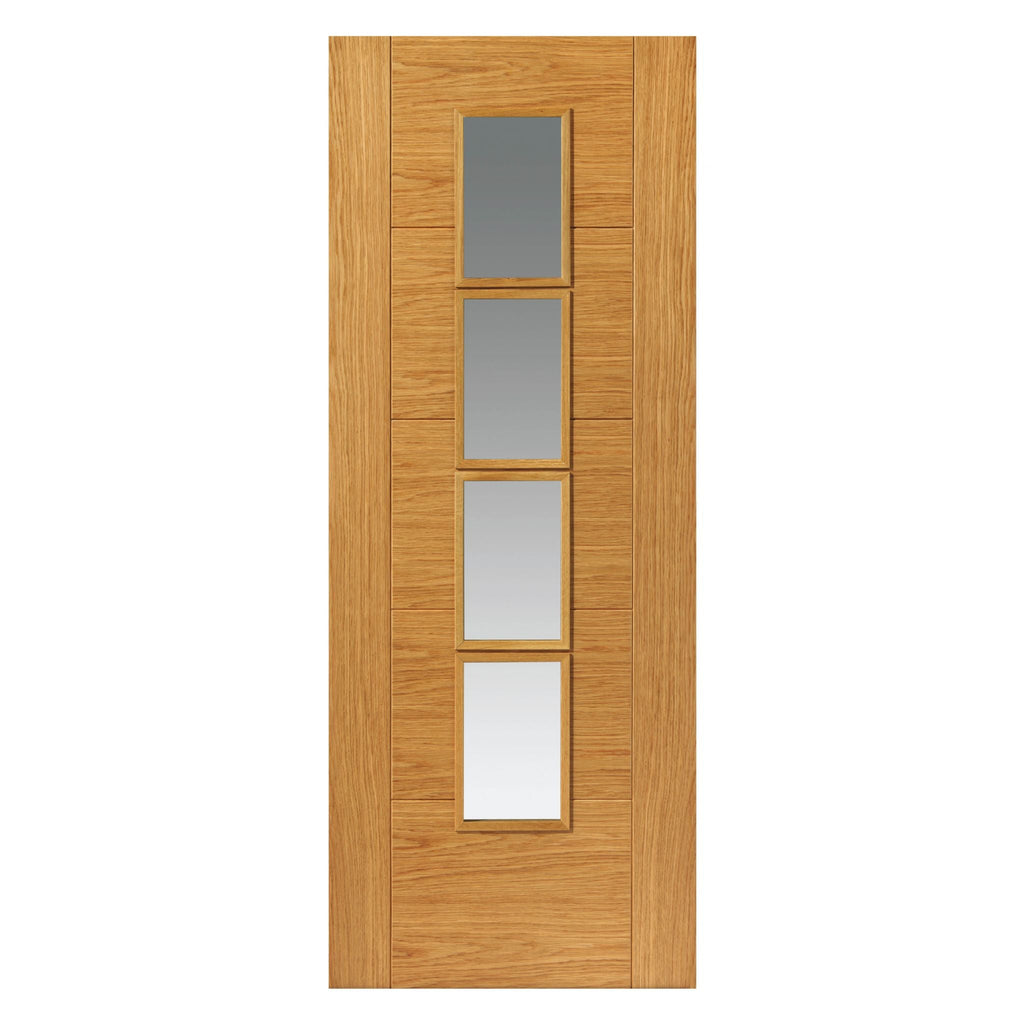 Liberty Internal Oak Bela Door Prefinished 4 Light Clear Glazed