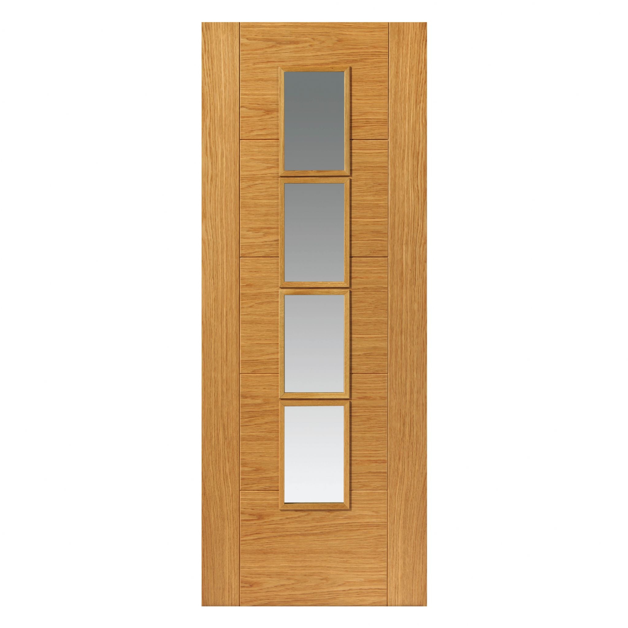 Liberty Internal Oak Bela Door Prefinished 4 Light Clear Glazed