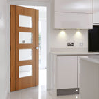 Liberty Internal Oak Blenheim 4L Clear Glazed Door Prefinished