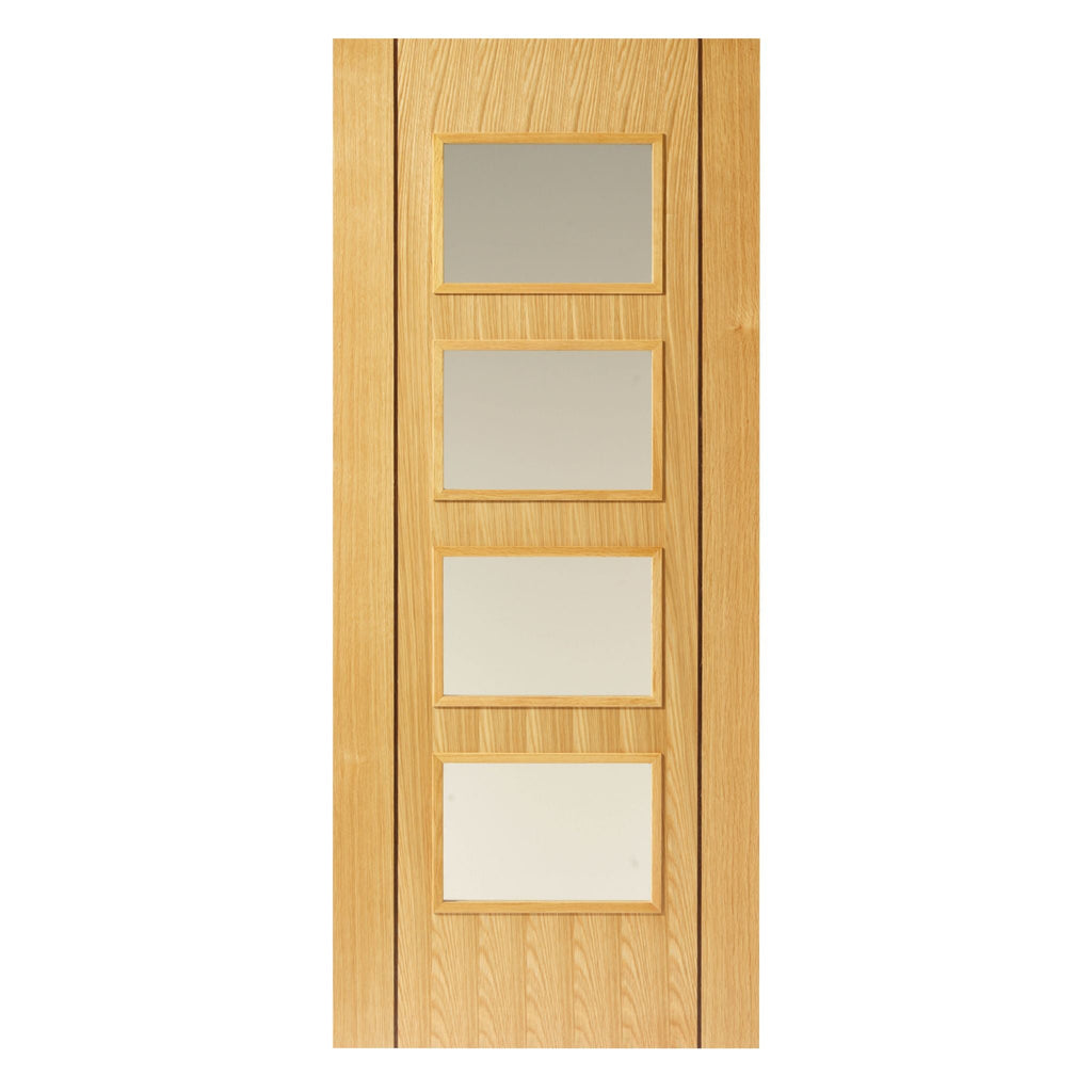 Liberty Internal Oak Blenheim 4L Clear Glazed Door Prefinished