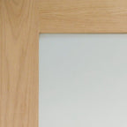 Internal Oak Shaker Door With Clear Glass Unfinished