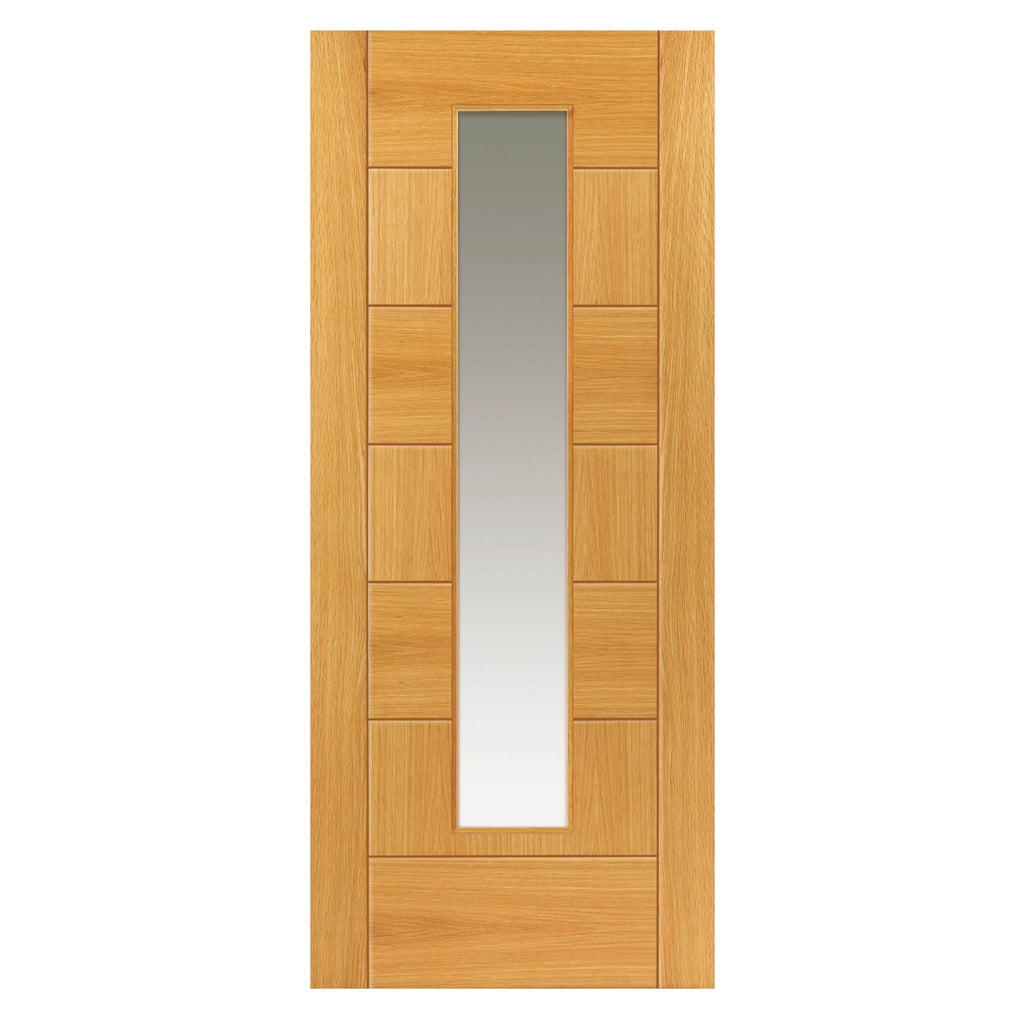 Liberty Internal Oak Sirocco Clear Glazed Door Fully Finished