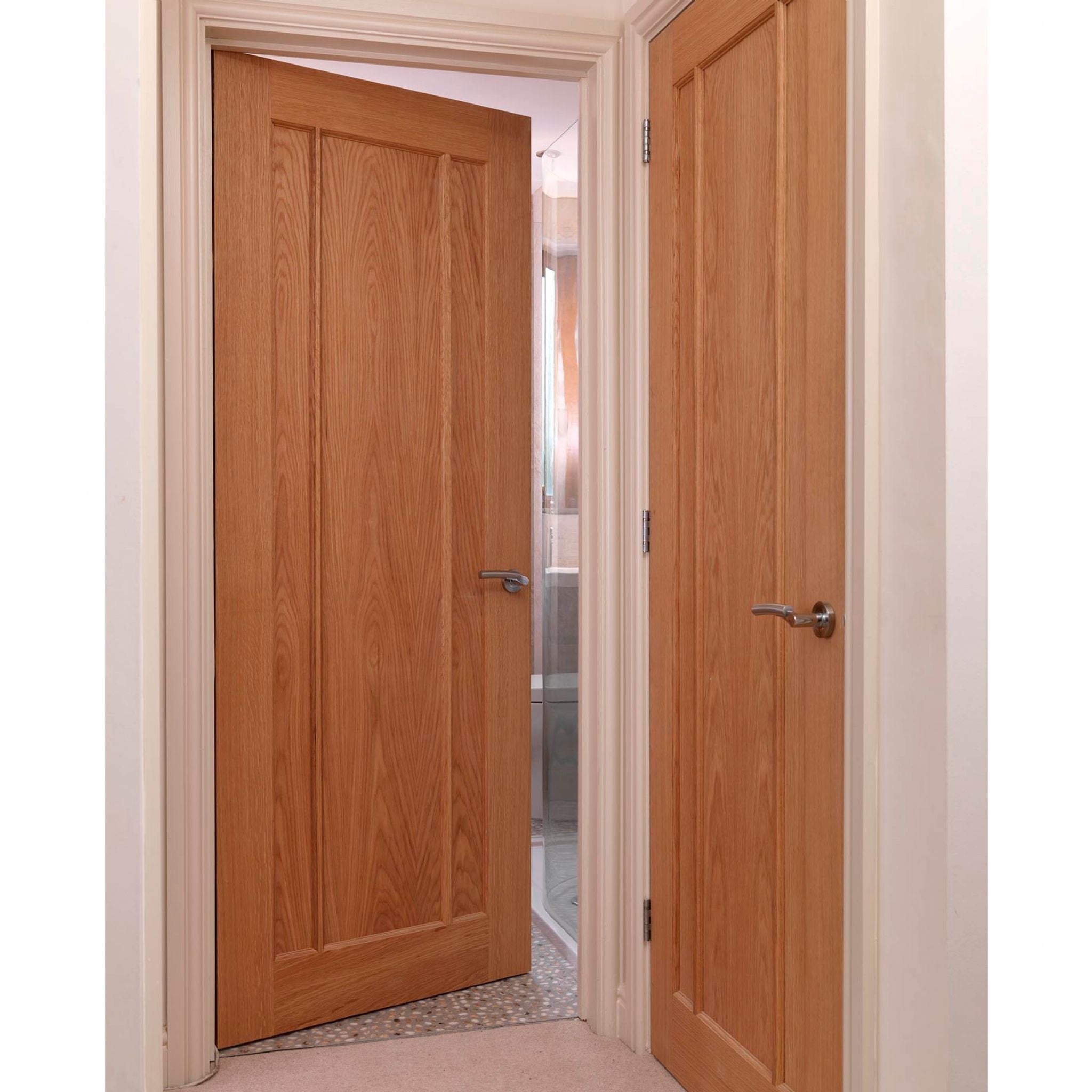 Liberty Internal Oak Eden 3 Panel Fire Door