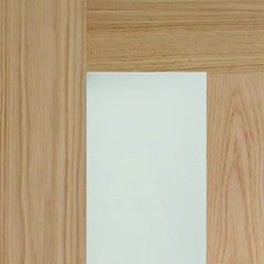 Internal Oak Unfinished Novara Door With Clear Glass
