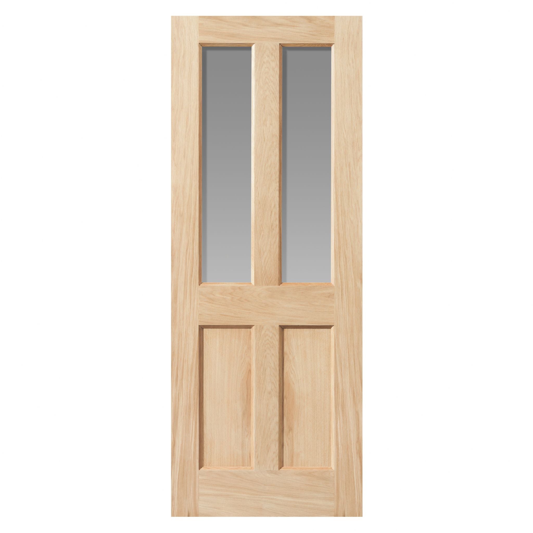 Liberty Internal Oak Severn Glazed 2L Shaker Door Flat Panels