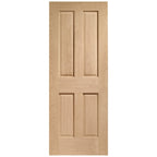 Internal Oak Victorian 4 Panel Fire Door FD30