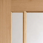 Internal Oak Worcester Pre-Finished Door With Clear Glass