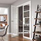 Liberty Internal White Industrial Metro 5L Glazed Door Prefinished