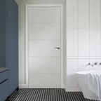 Liberty Internal White Primed 4 Line Horizontal Panel Fire Door