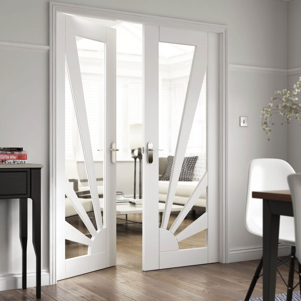 Liberty Internal White Primed Aurora Clear Glazed Door