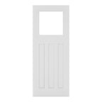 Deanta Internal White Primed Cambridge Door Glazed With Clear Glass