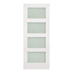 Deanta Internal White Coventry Shaker Frosted Glazed Door Primed