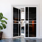 Deanta Internal White Primed Dalston Tinted Glazed Door Urban Industrial