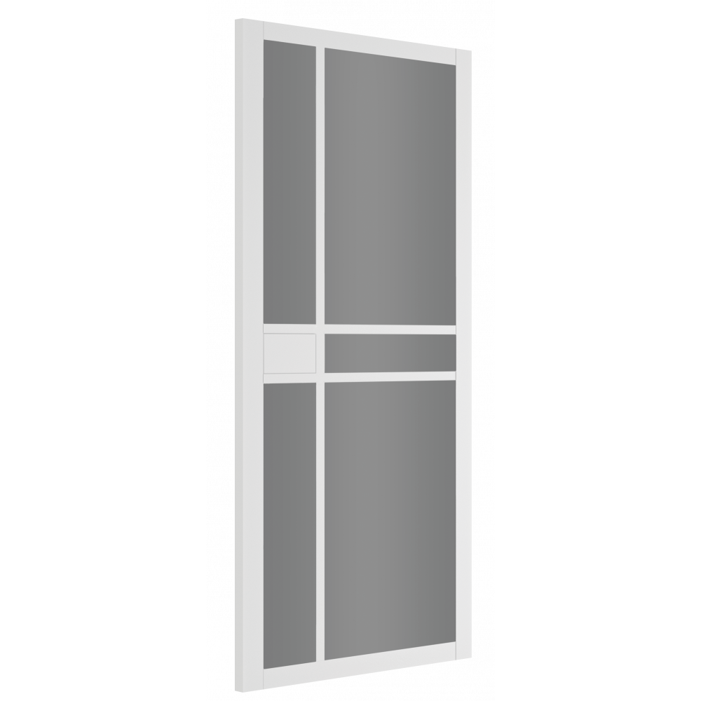 Deanta Internal White Primed Dalston Tinted Glazed Door Urban Industrial